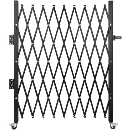 Single Folding Security Gate, 1.9m x 1.3m, Steel Scissor Design with Lock
