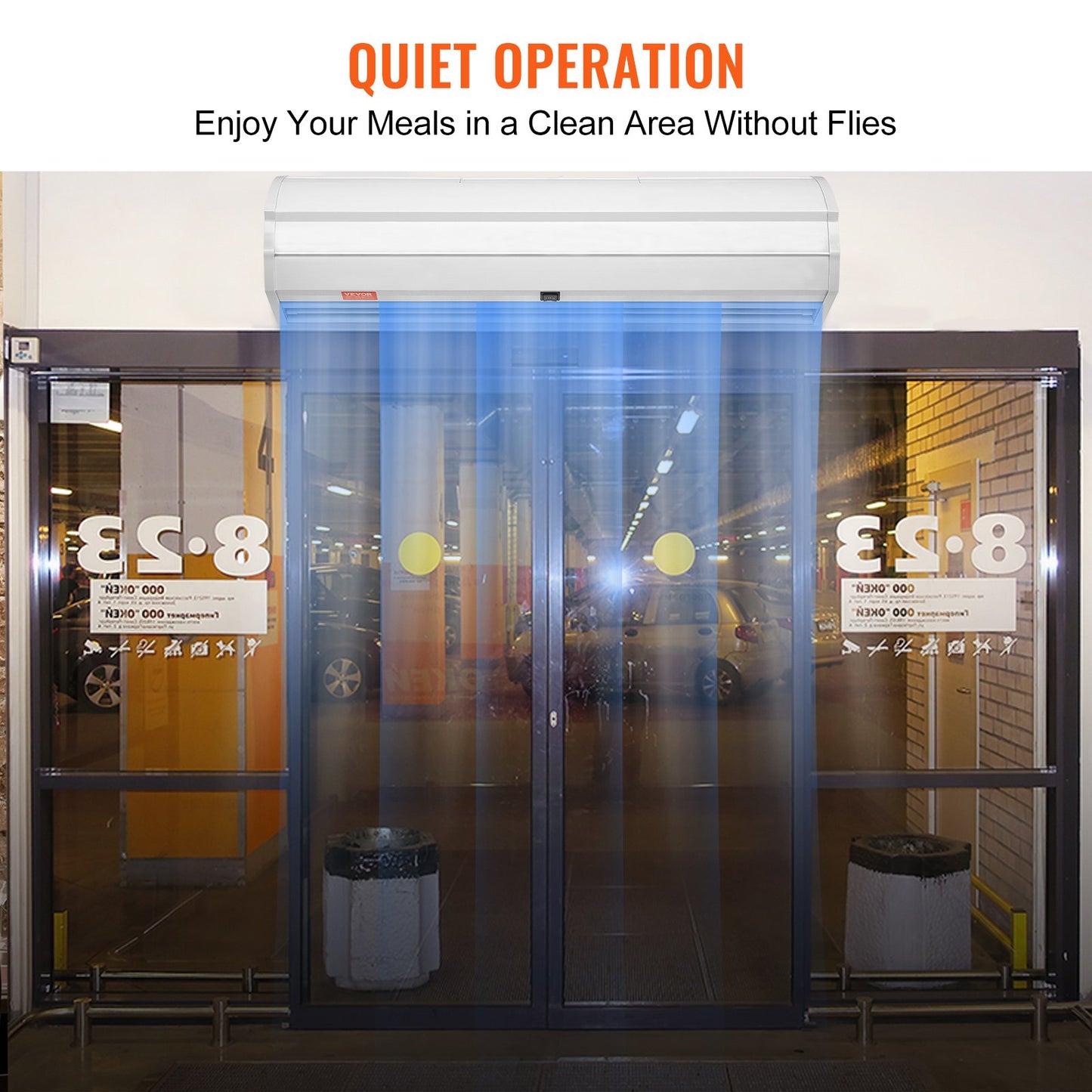 VEVOR 0.9m Commercial Indoor Air Curtain Super Power 2 Speeds 1528m³/h, UL Certified