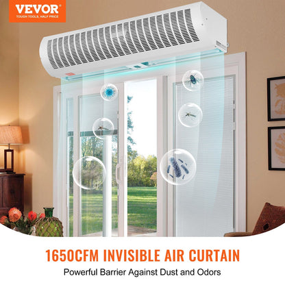 1.2m Commercial Air Curtain, 2 Speeds, 2802 m³/h, UL Certified, Easy Install