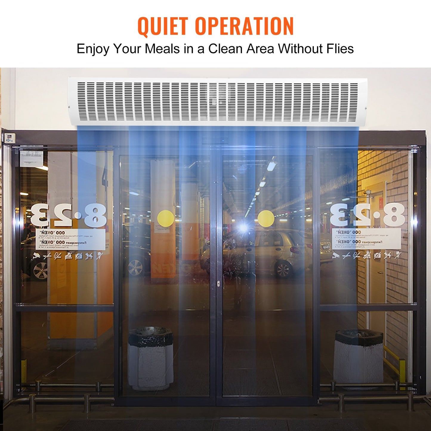 VEVOR 1.5m Commercial Indoor Air Curtain Super Power 2 Speeds 3566m³/h, UL Certified
