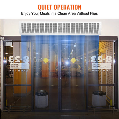 1.5m Commercial Indoor Air Curtain, 2 Speeds, 3566m³/h, UL Certified, White