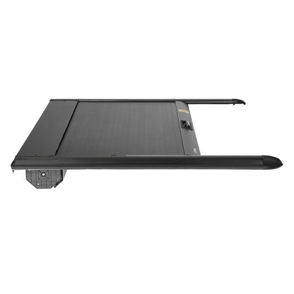 Retractable Tonneau Cover, 5.5 ft Retractable Tonneau Cover with Built-in Drainage Pipe for 2021-2024 Toyota Tundra Crew Cab w/ Deck Rail System , Hard Tonneau Cover with Double-Lock & T-Slot