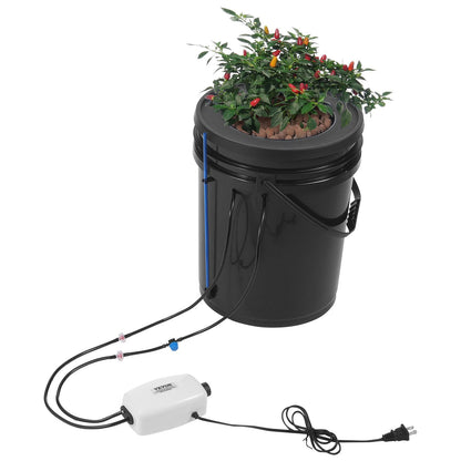 Hydroponic System with Top Drip, 20L Deep Water Culture, 1-Bucket Kit