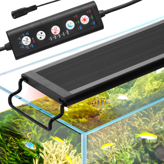 VEVOR Aquarium Light, 14W Full Spectrum Fish Tank Light with 24/7 Natural Mode,