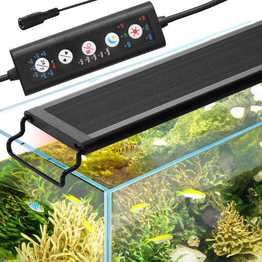 VEVOR Aquarium Light, 24W Full Spectrum Fish Tank Light with 24/7 Natural Mode,
