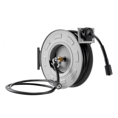 Pressure Washer Hose Reel 19.8m x 6.4mm Retractable 3200PSI Auto-Rewinding