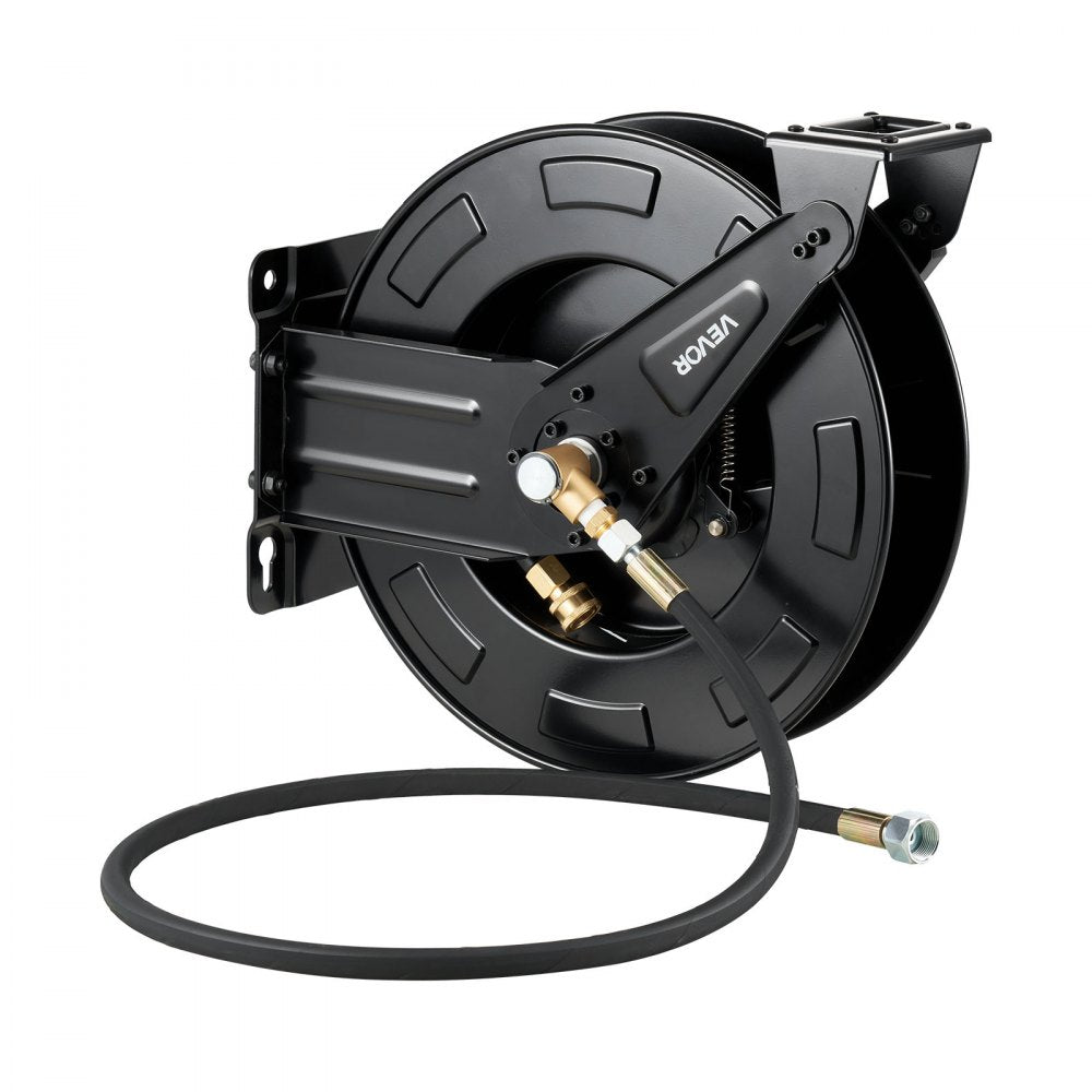 Pressure Washer Hose Reel 15.2m x 9.5mm Retractable 4000PSI Auto-Rewinding