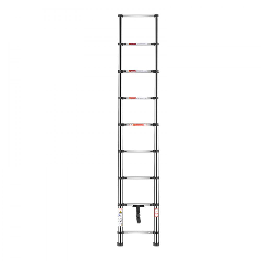 VEVOR Telescoping Ladder Stainless Steel Extension Step 2540mm Portable Ladders