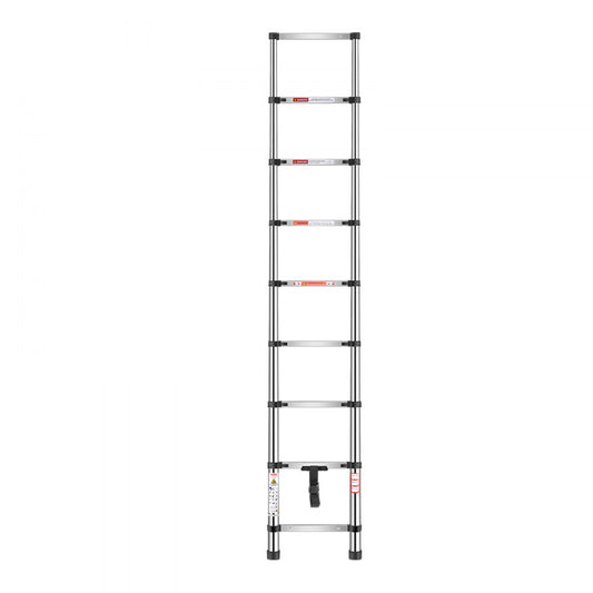 VEVOR Telescoping Ladder Stainless Steel Extension Step 2540mm Portable Ladders