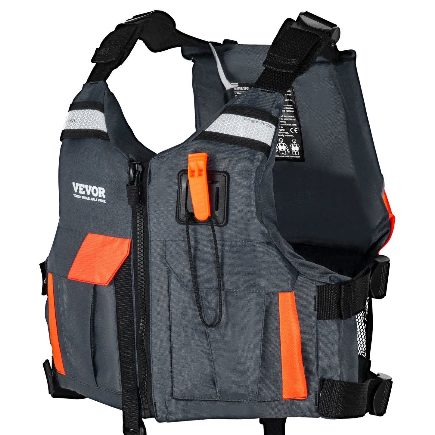 Waterproof Life Jacket for Watersports, 80N Buoyancy, Adjustable Fit, Size S