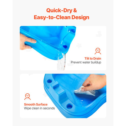 VEVOR Sand & Water Table for Toddlers Double-Sided Kids Activity Waterfall Table