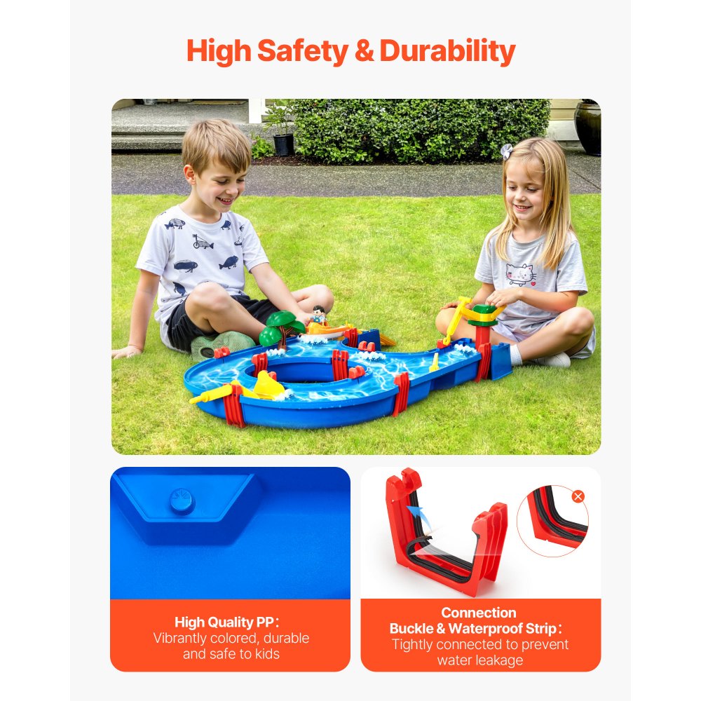 VEVOR Water Table for Toddlers Kids Activity Play Waterway for 3+ Years Boy Girl