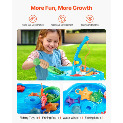 VEVOR Water Table for Toddlers Kids Activity Sensory Table with 9PCS Accessories