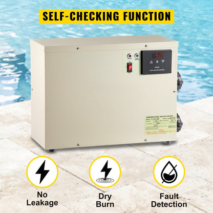 11KW 220V Electric Spa Heater with Thermostat, LCD Display & Easy Install