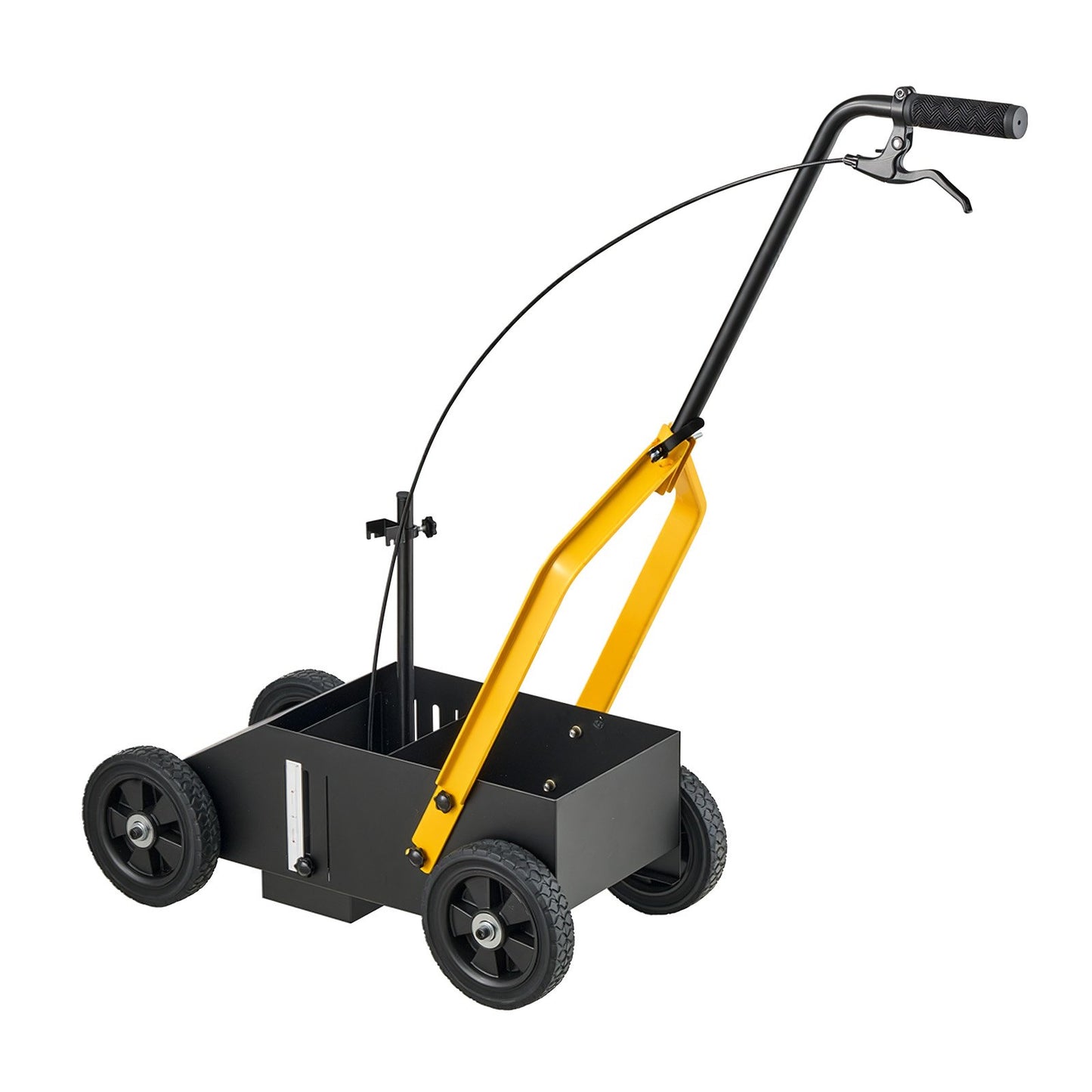 Striping Line Marking Machine 12-Can Capacity Black with 4 Wheels, Parking Lot Striping Machine, 50-100 mm Adjustable Line Width, Heavy Duty, Fast and Accurate Marking, with Adapter Nozzle