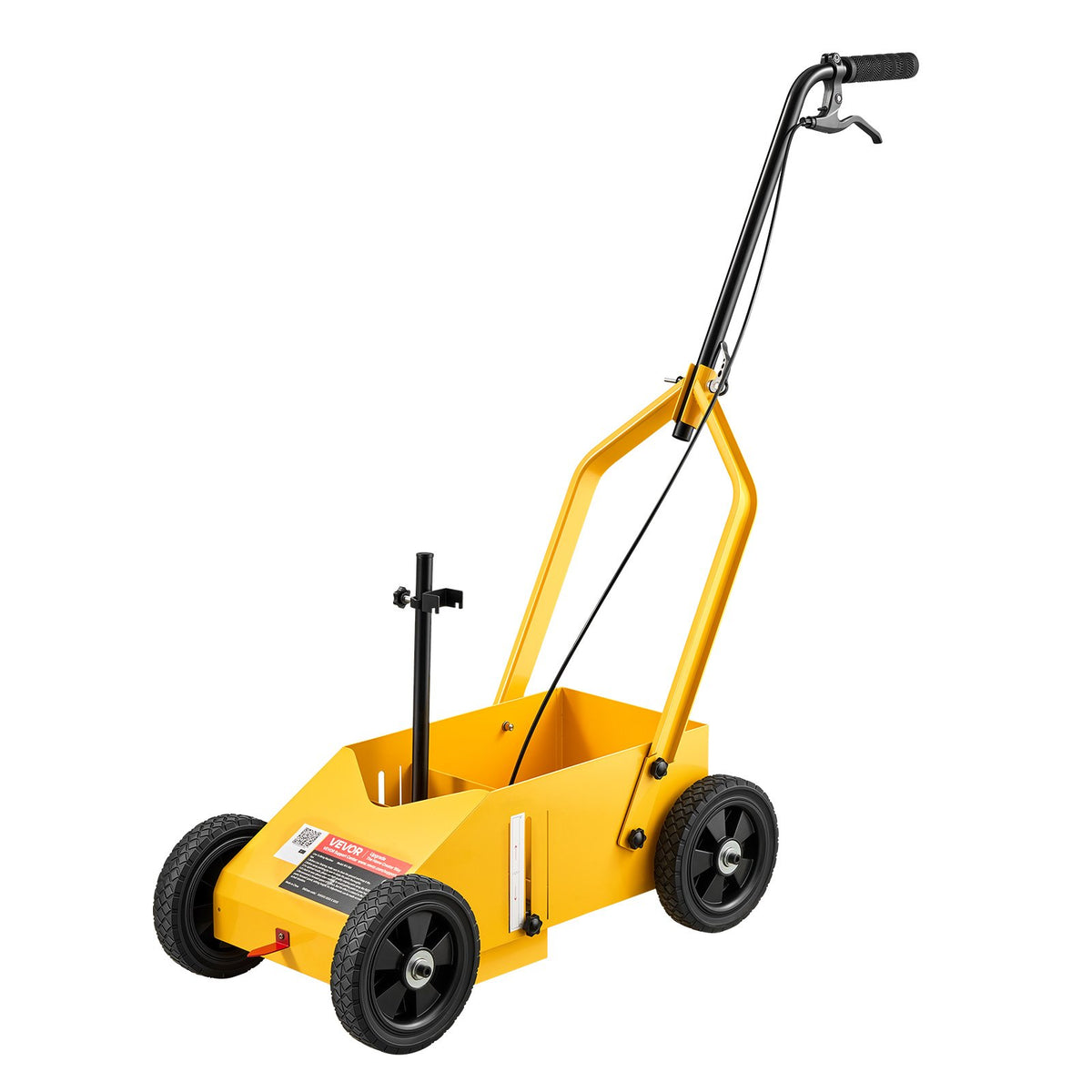 Striping Line Marking Machine 9-Can Capacity Yellow with 4 Wheels, Parking Lot Striping Machine, 50-100 mm Adjustable Line Width, Heavy Duty, Fast and Accurate Marking, with Adapter Nozzle