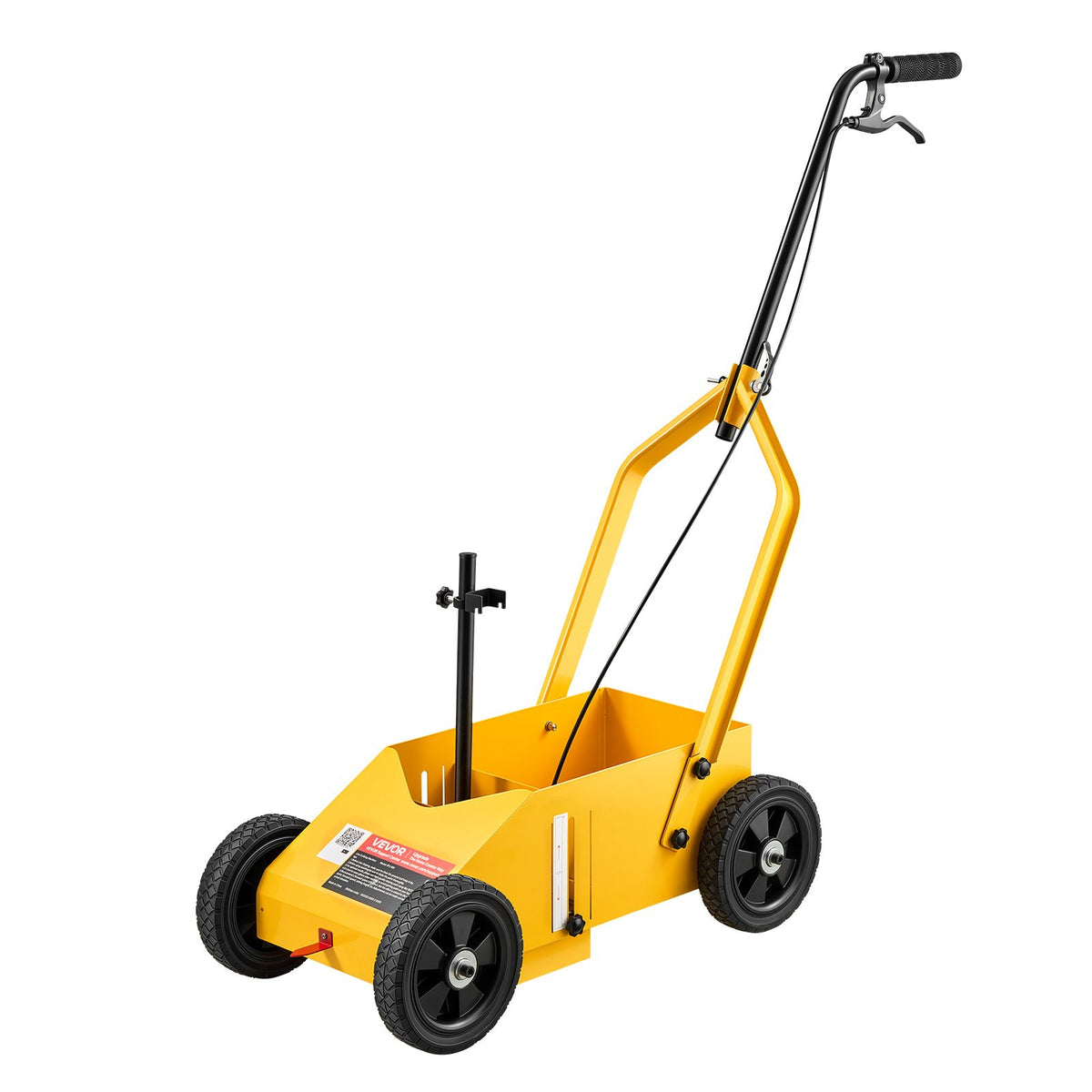 Striping Line Marking Machine 9-Can Capacity Yellow with 4 Wheels, Parking Lot Striping Machine, 50-100 mm Adjustable Line Width, Heavy Duty, Fast and Accurate Marking, with Adapter Nozzle