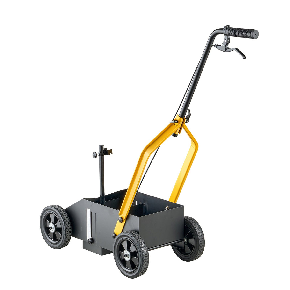 Striping Line Marking Machine 9-Can Capacity Black with 4 Wheels, Parking Lot Striping Machine, 50-100 mm Adjustable Line Width, Heavy Duty, Fast and Accurate Marking, with Adapter Nozzle