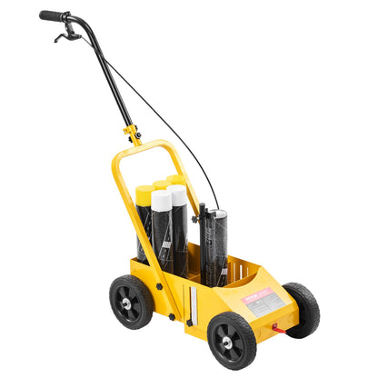 Striping Line Marking Machine, 610 x 330 x 900 mm, 4-Wheel, Heavy Duty Striping Line Machine with 56-102 mm Adjustable Width, Make Clear Edge Line for Roads, Parking Lots, Sports Field, Yellow