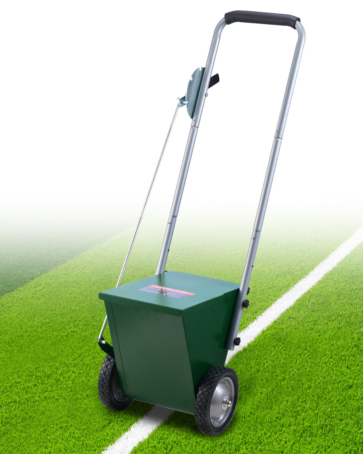 VEVOR Dry Line Marker 2-Wheel 50 or 100 mm Lines Heavy Duty Steel Chalker 11.3kg