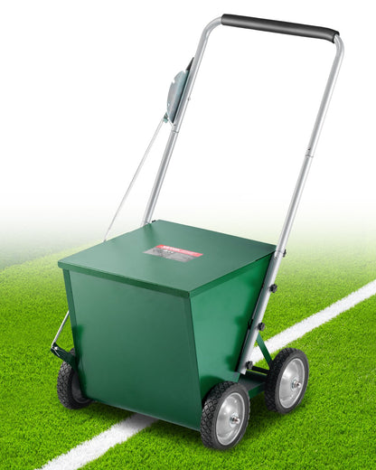 VEVOR Dry Line Marker 4-Wheel 50 or 100 mm Lines Heavy Duty Steel Chalker 29.5kg