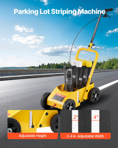 VEVOR Striping Line Marking Machine 610 x 330 x 900 mm Striping Machine Yellow