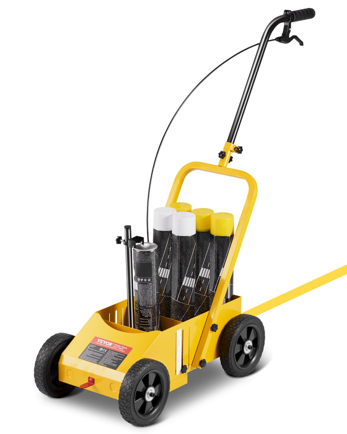 VEVOR Striping Line Marking Machine 610 x 330 x 900 mm Striping Machine Yellow