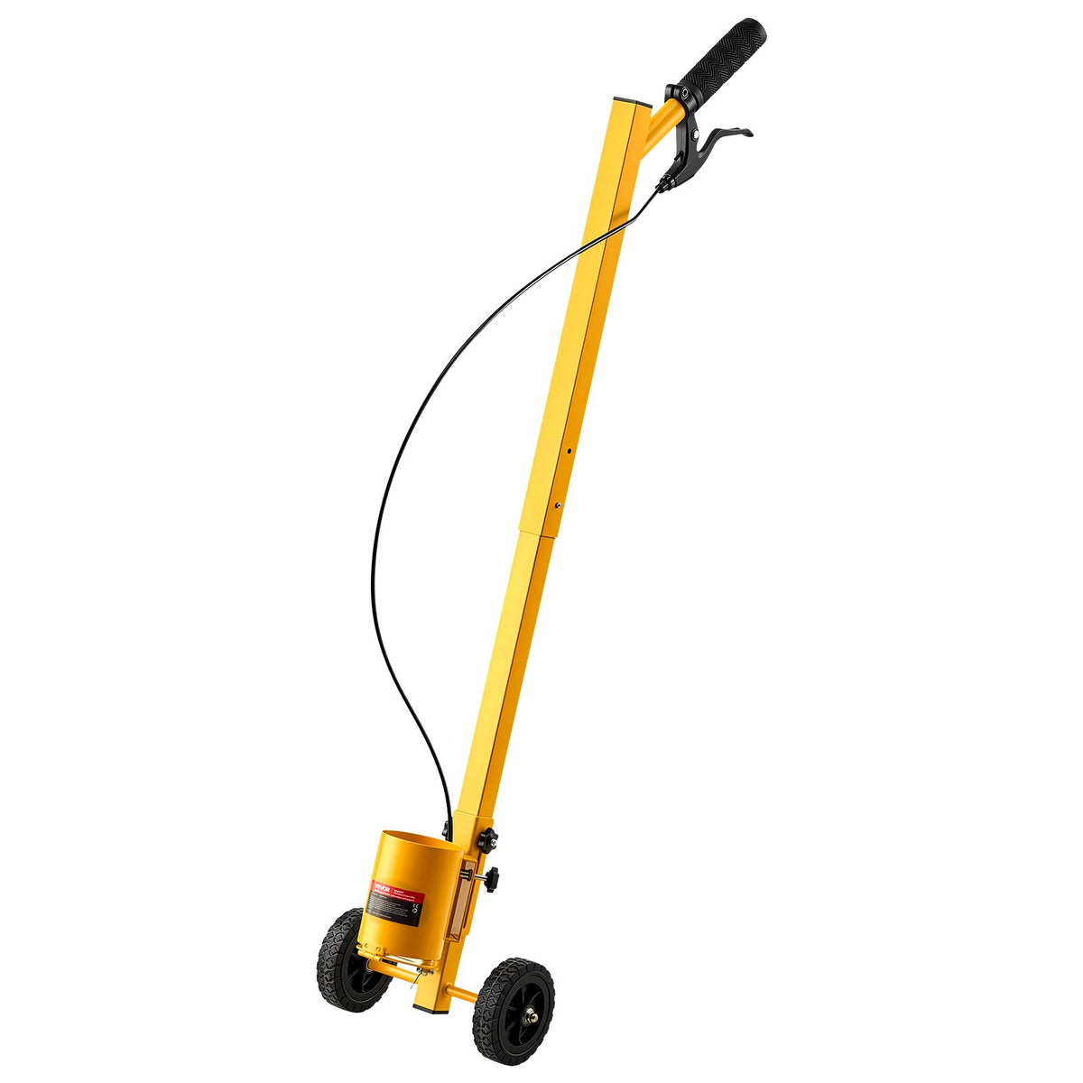 Striping Line Painting Wand Industrial Two-Wheel Marking Paint Wand, For Ground Marking, Parking Lot and Field, Lightweight and Easy to Push, Compatible with Inverted Striping Paint, Yellow
