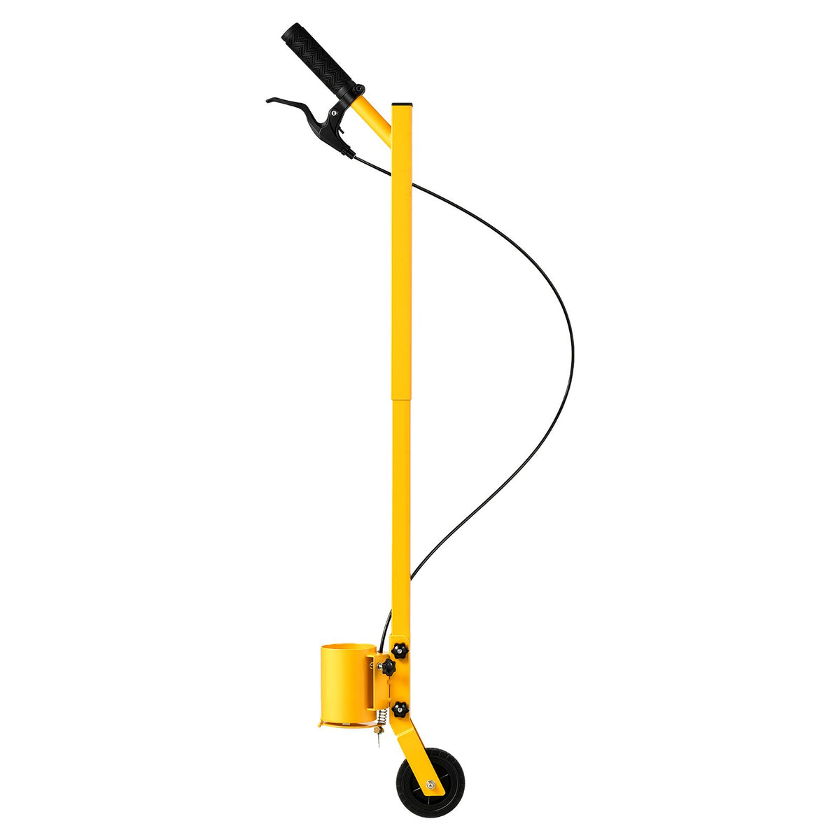 Striping Line Painting Wand Heavy-Duty Wheel Marking Paint Wand, For Ground Marking, Parking Lot and Field, Lightweight and Easy to Push, Compatible with Inverted Striping Paint, Yellow