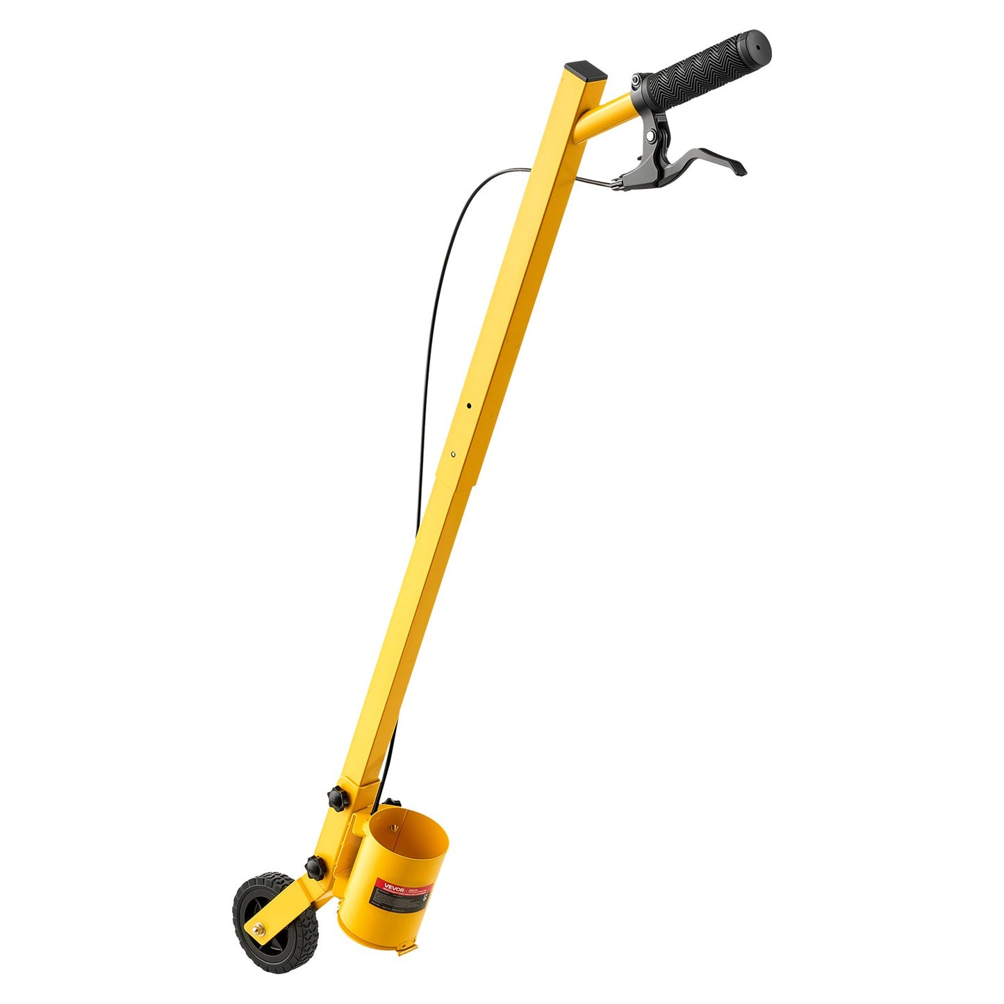 Striping Line Painting Wand Heavy-Duty Wheel Marking Paint Wand, For Ground Marking, Parking Lot and Field, Lightweight and Easy to Push, Compatible with Inverted Striping Paint, Yellow