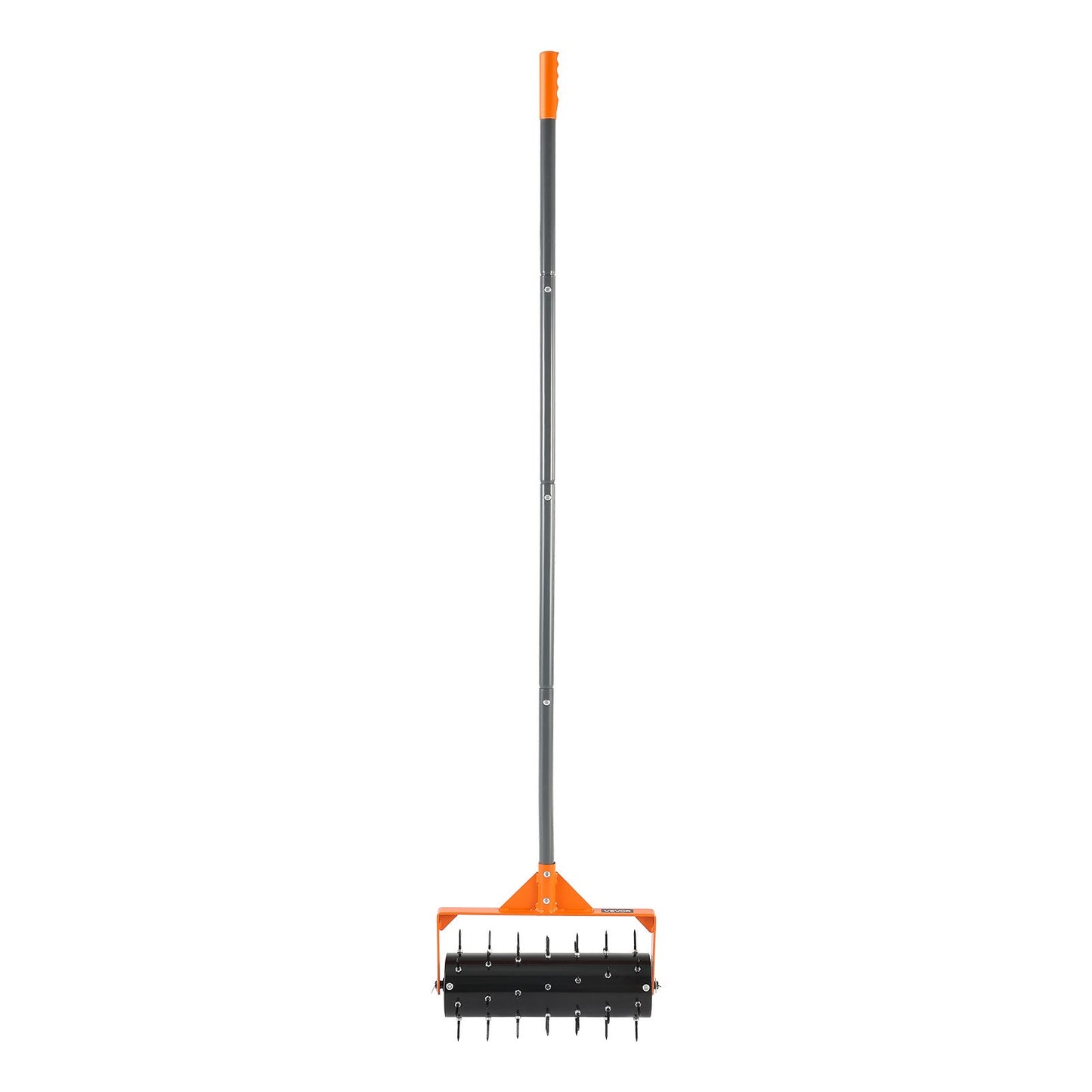 Rolling Lawn Aerator, 410mm Manual Push Aerator Roller with 42 Spikes & 60 in Long Handle, Fillable Drum for Added Weight, Heavy-Duty Lawn Soil Penetrator for Garden Yard Compacted Soils