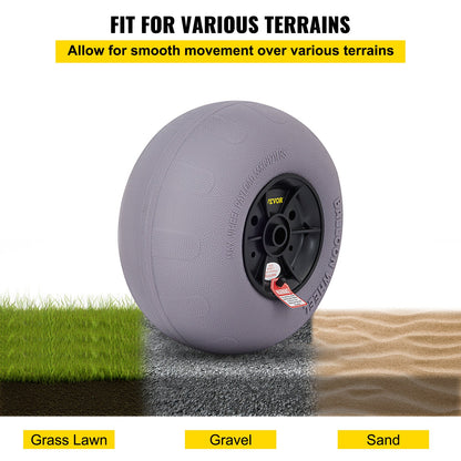 VEVOR Beach Balloon Wheels, 13" Replacement Sand Tires, TPU Cart Tires for Kayak