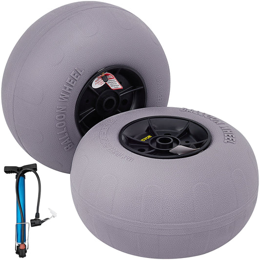 VEVOR Beach Balloon Wheels, 13" Replacement Sand Tires, TPU Cart Tires for Kayak