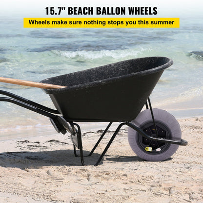 Inflatable Beach Wheels 40 cm TPU, 80 kg Capacity, Versatile Terrain Use