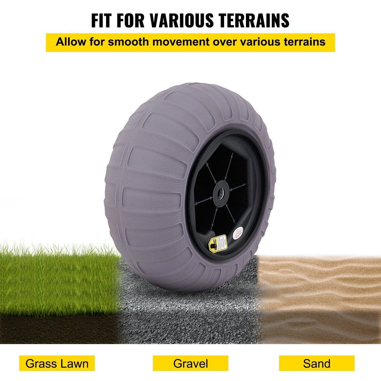 Inflatable Beach Wheels 40 cm TPU, 80 kg Capacity, Versatile Terrain Use
