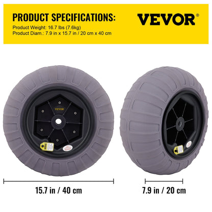 Inflatable Beach Wheels 40 cm TPU, 80 kg Capacity, Versatile Terrain Use