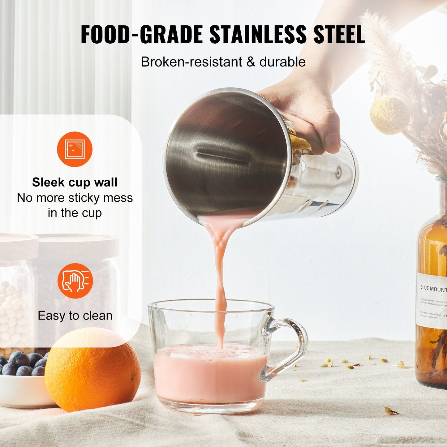 Double-Head Stainless Steel Milkshake Mixer with Adjustable Speeds and Timer