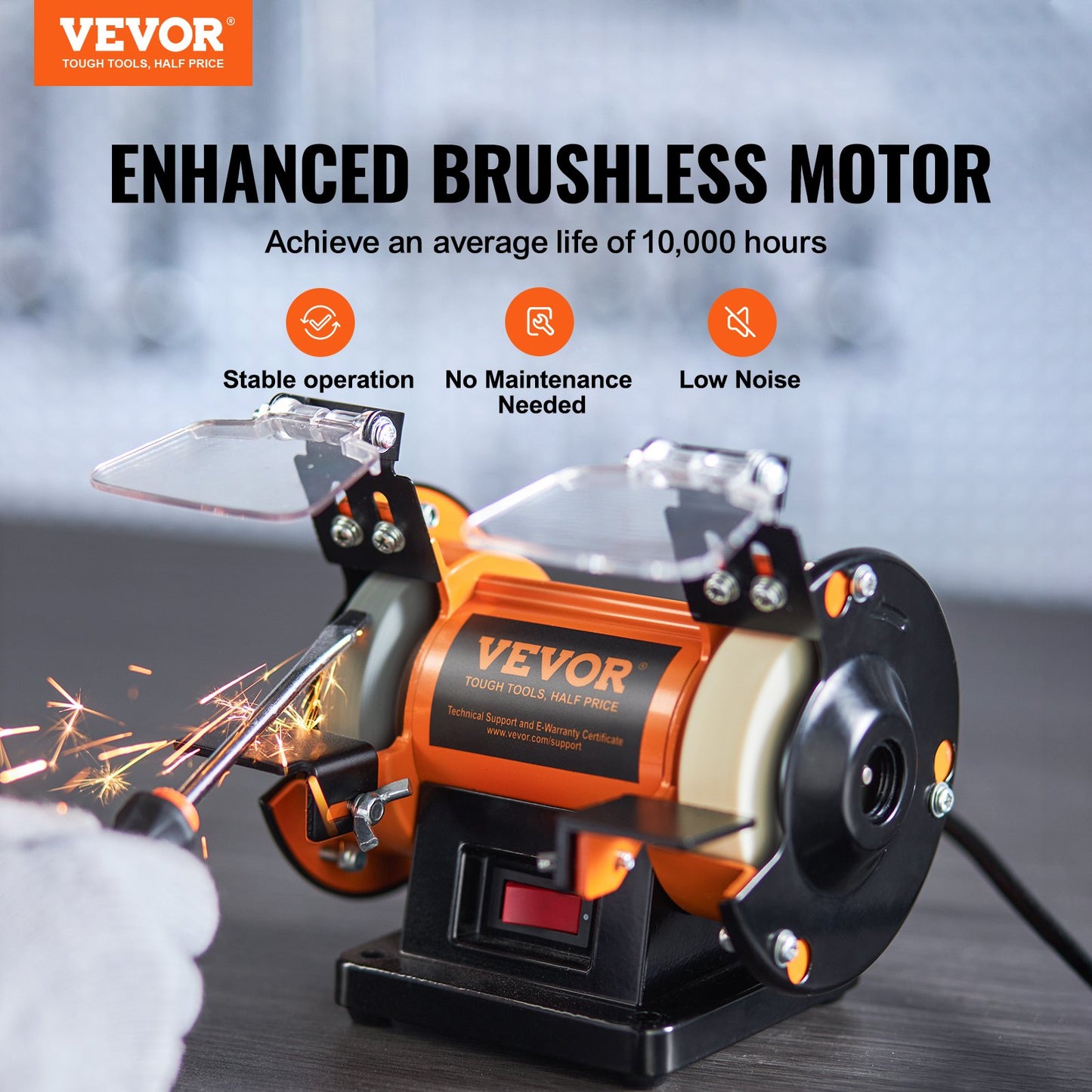 VEVOR Jewelry Polisher, Adjustable Variable Speed Bench Grinder Polishing & Buffing