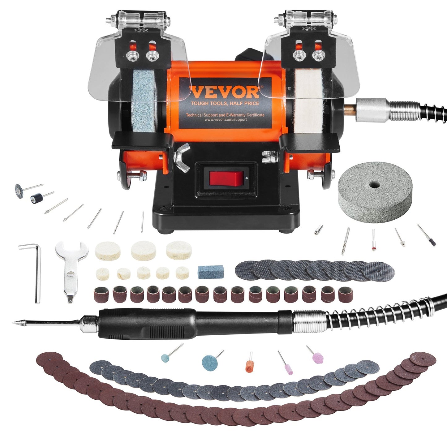 VEVOR Jewelry Polisher, Adjustable Variable Speed Bench Grinder Polishing & Buffing