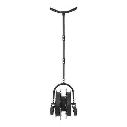 Rolling Lawn Core Aerator, 16.6 in Coring Aerator Roller with Anti-Clog Tines, Heavy Duty & Rust-Resistant, Yard Grass Pulling Plugs Manual Aeration Tool for Compacted Garden Soil Loosening