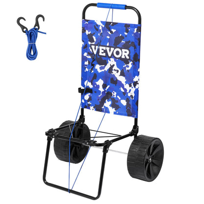 Heavy Duty Folding Beach Cart, 69kg Capacity, 0.39 x 0.4m Deck, 0.25m Wheels