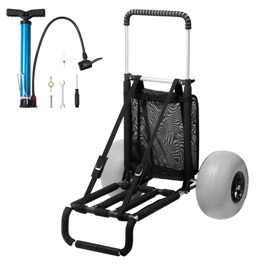 VEVOR Beach Dolly with Big Wheels for Sand, 29.9" x 15.4" Cargo Deck, w/ 12" Balloon