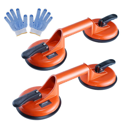 Heavy Duty Glass & Tile Lifter, 0.12m Suction Cups, 150kg Load Capacity, 2-Pack