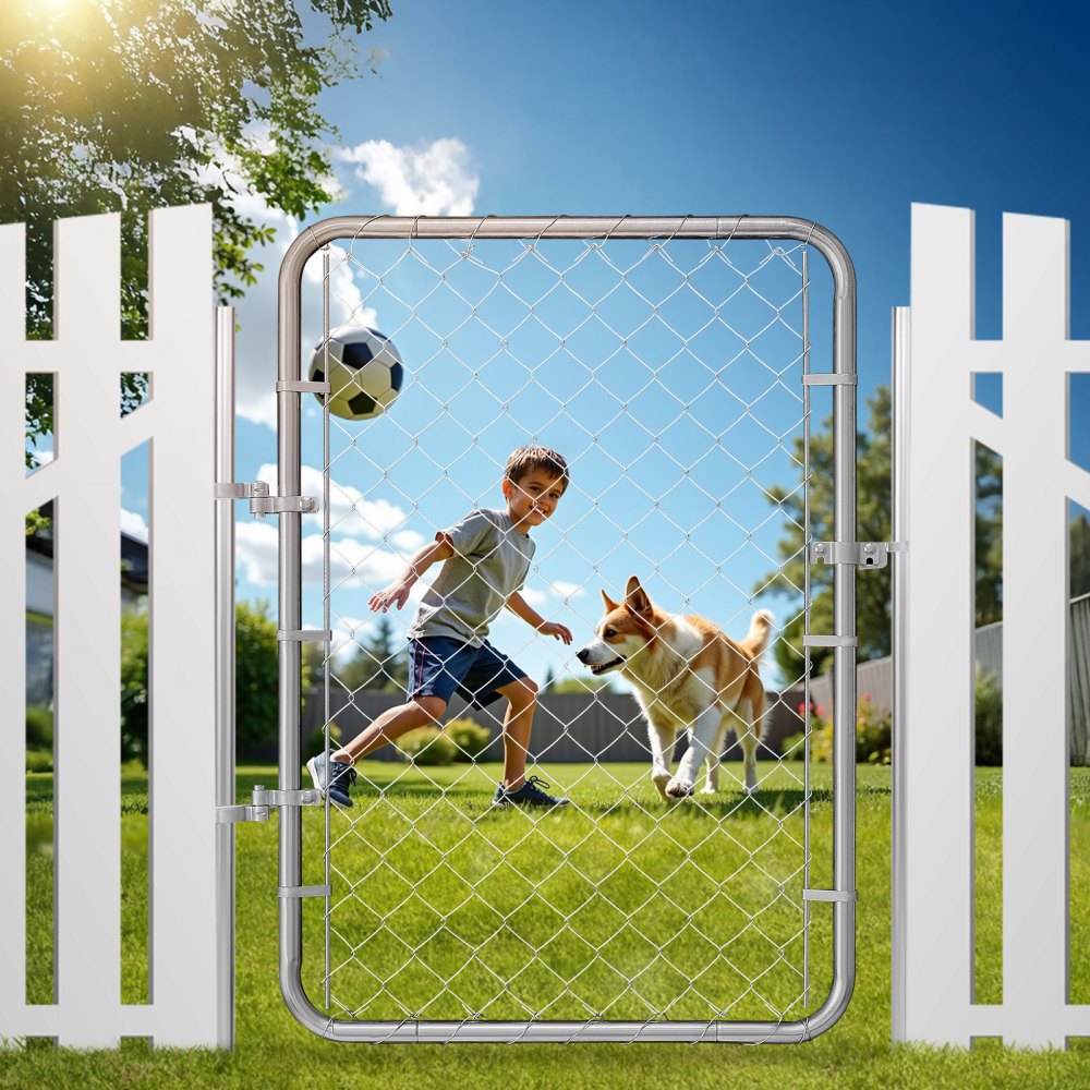 Chain Link Fence Gate Fit 2-6 ft x 4 ft Garden Gate Posts Not Included