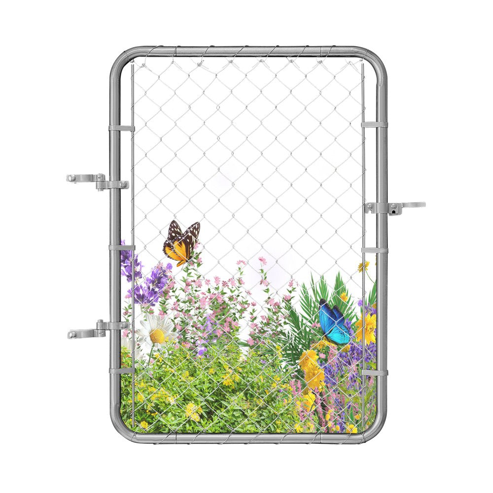 Chain Link Fence Gate Fit 2-6 ft x 4 ft Garden Gate Posts Not Included