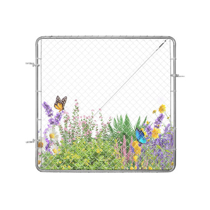 Chain Link Fence Gate Fit 3 ft x 4 ft Garden Fence Gate Posts Not Included