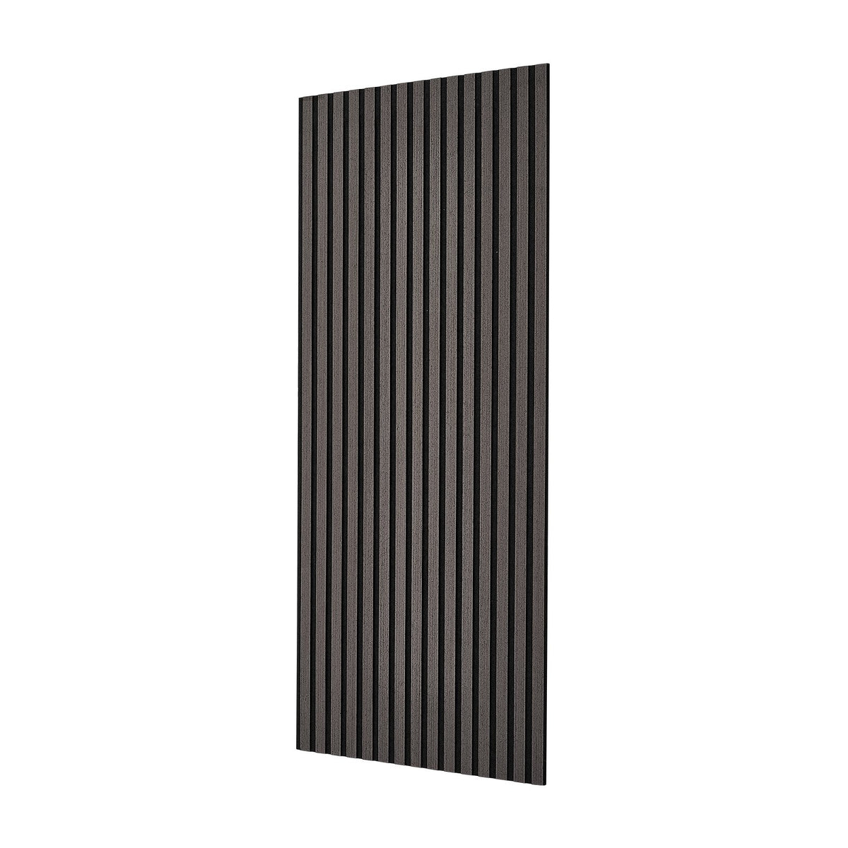 Wood Wall Panels, 1200 x 600 mm, Acoustic Slat Panels, Black Gray, Sound Absorbing for Living Rooms, Bedrooms, Offices, and Studios, Interior Wall Decor, PET Construction, Screw Kit, 8-Pack