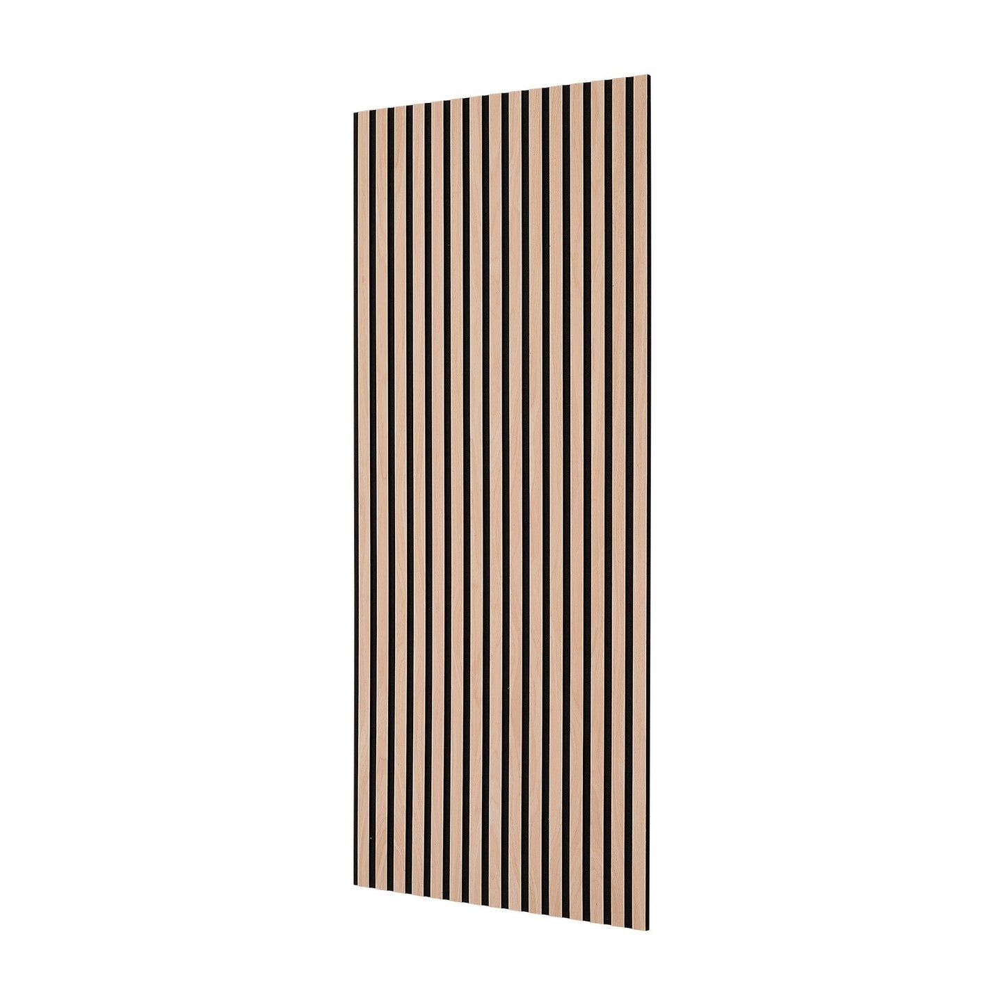 Wood Wall Panels, 1200 x 600 mm, Oak Acoustic Slat Panels, Sound Absorbing for Living Rooms, Bedrooms, Offices, and Studios, Interior Wall Decor, PET Construction, Screw Kit, 8-Pack