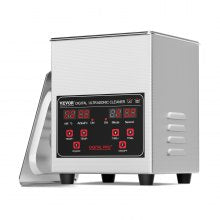 1.3L Ultrasonic Cleaner with Timer & Heater, 50W, 40kHz, Stainless Steel