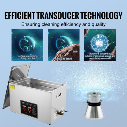 VEVOR Ultrasonic Cleaner with Digital Timer & Heater, Professional Ultra Sonic Jewelry